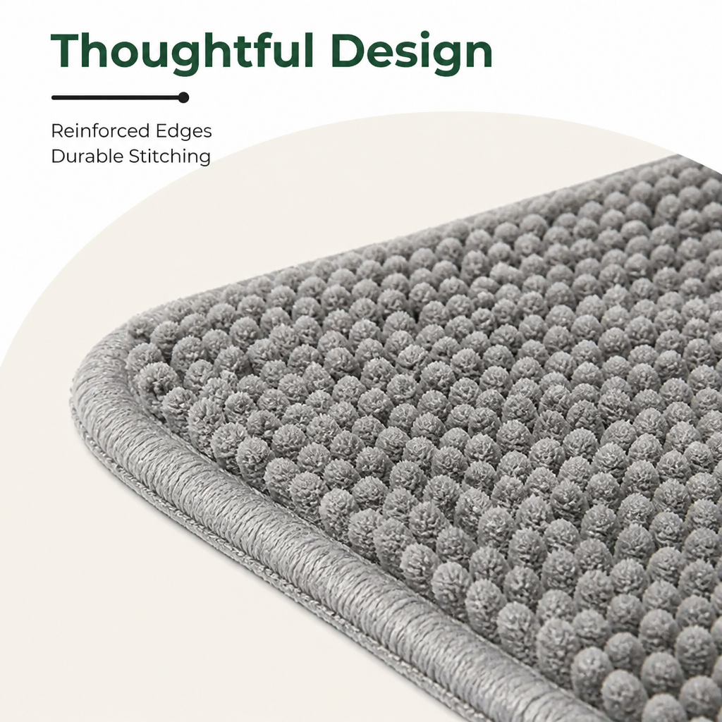 Quick-Dry Microfibre Absorbent & Non-Slip Dog Mat