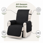 Quilted Waterproof & Anti-Slip Recliner Cover (Side Pockets)
