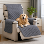Quilted Waterproof & Anti-Slip Recliner Cover (Side Pockets)