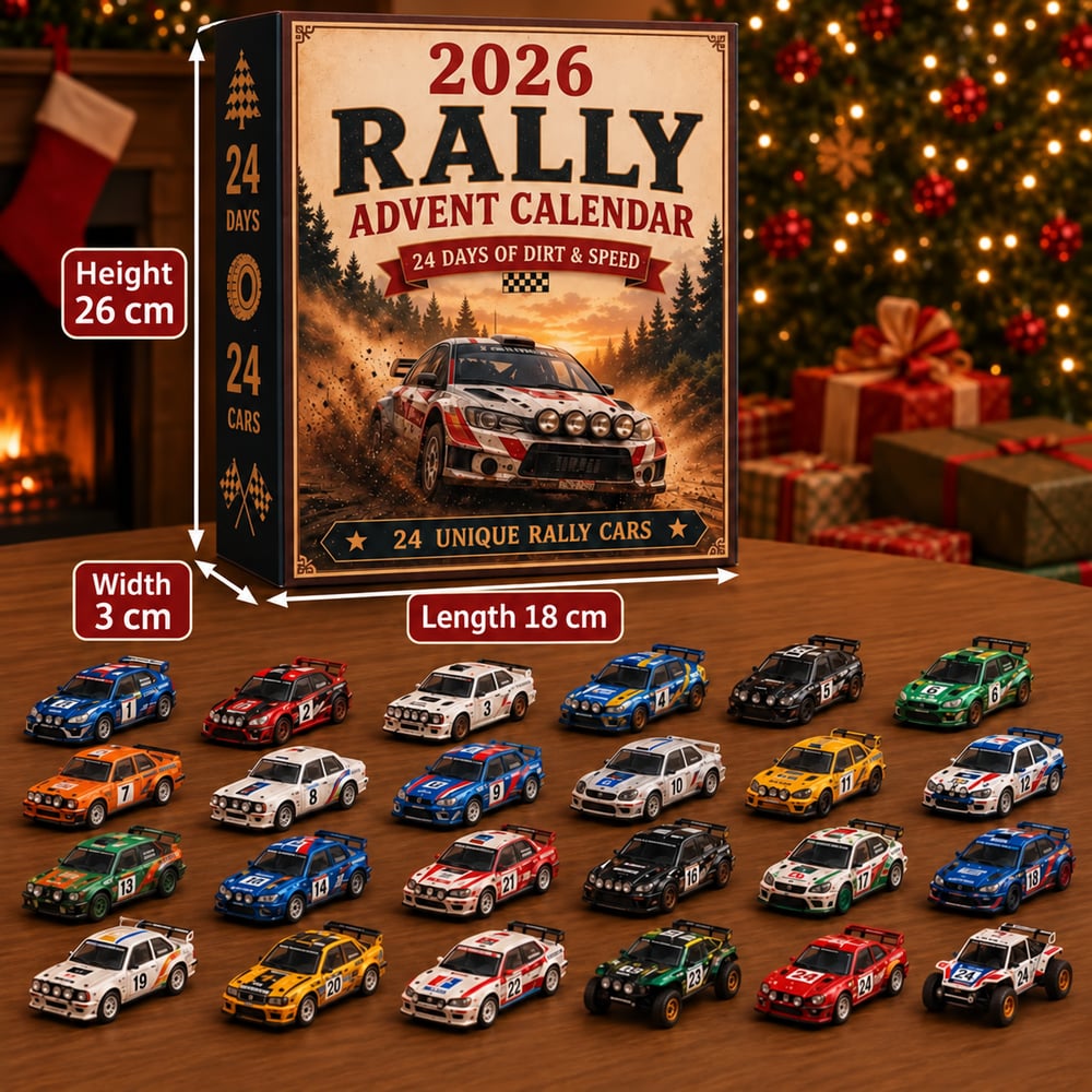 Rally Advent Calendar 2026 – 24 Days Filled with Collectible Rally Cars