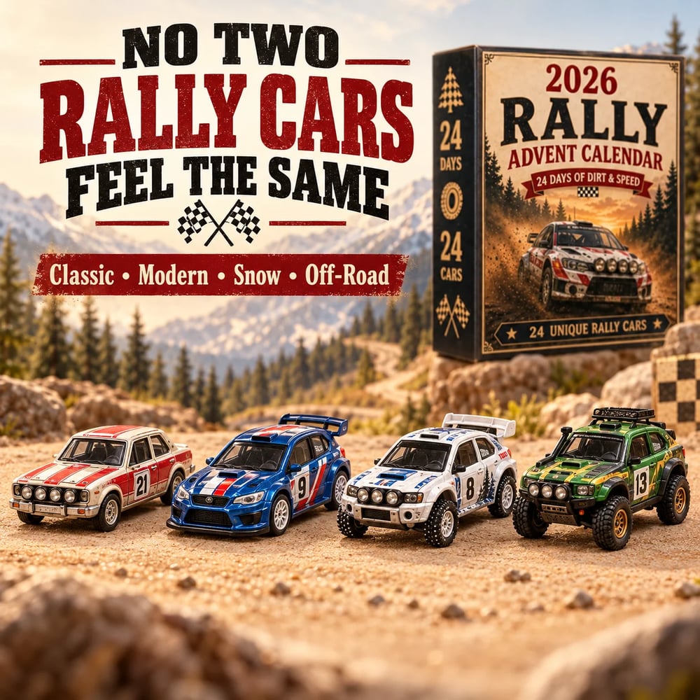 Rally Advent Calendar 2026 – 24 Days Filled with Collectible Rally Cars