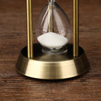 Retro Metal Hourglass Sand Timer for Home Office – 3/5/10 Minutes, Glass