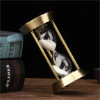Retro Metal Hourglass Sand Timer for Home Office – 3/5/10 Minutes, Glass