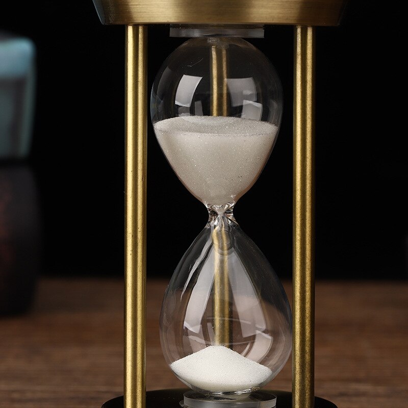 Retro Metal Hourglass Sand Timer for Home Office – 3/5/10 Minutes, Glass