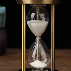 Retro Metal Hourglass Sand Timer for Home Office – 3/5/10 Minutes, Glass