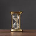 Retro Metal Hourglass Sand Timer for Home Office – 3/5/10 Minutes, Glass