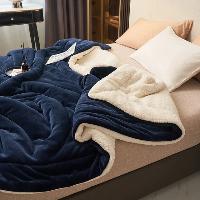 Reversible Warm Throw Blanket
