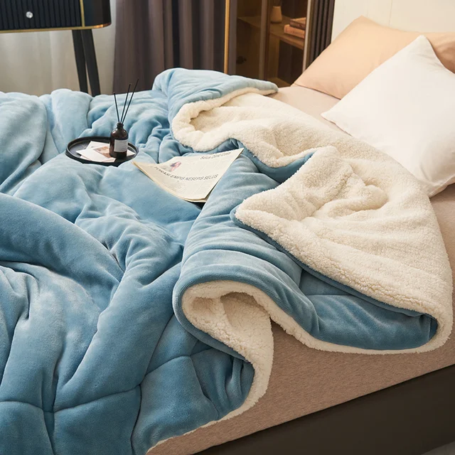 Reversible Warm Throw Blanket