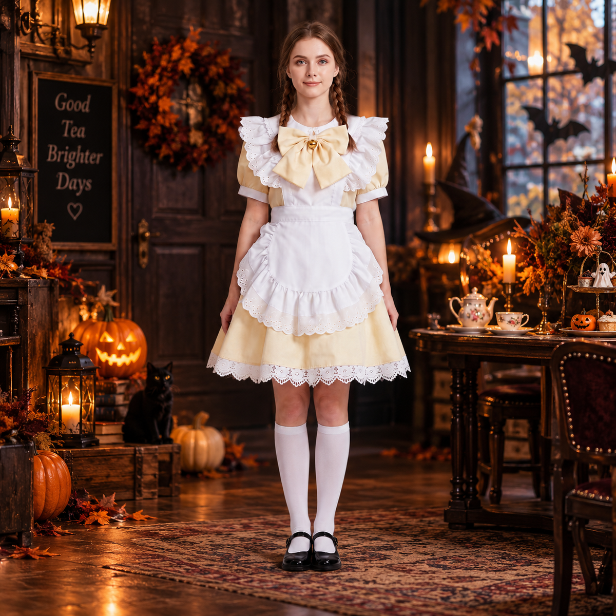 Ruffled maid dress costume set