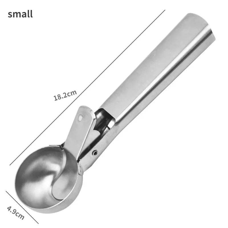 Scoop Ice Cream Scoop Stainless Steel | Robust & Dishwasher Safe | For Small & Large Scoops | Smooth Handle