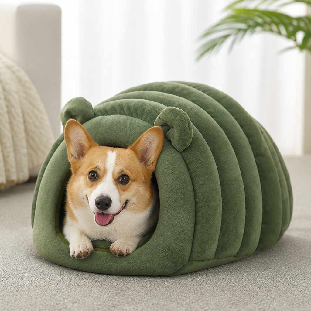 Semi-Closed Sherpa Plush Pet Nest
