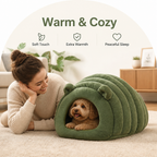 Semi-Closed Sherpa Plush Pet Nest