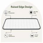 Silicone Raised-Edge Non-Slip Pee Pad Holder (Corner Snaps)