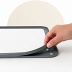 Silicone Raised-Edge Non-Slip Pee Pad Holder (Corner Snaps)