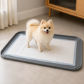 Silicone Raised-Edge Non-Slip Pee Pad Holder (Corner Snaps)