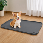 Silicone Raised-Edge Non-Slip Pee Pad Holder (Corner Snaps)