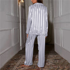 Silk Pyjama Set for Women, NovaSilk Long-Sleeve Sleepwear Top & Trousers