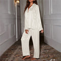 Silk Pyjama Set for Women, NovaSilk Long-Sleeve Sleepwear Top & Trousers
