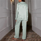 Silk Pyjama Set for Women, NovaSilk Long-Sleeve Sleepwear Top & Trousers