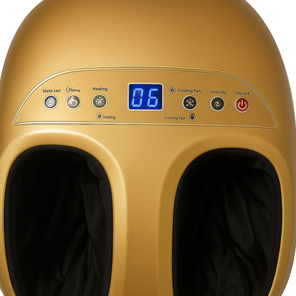 Smart Foot Massager with Remote Control, Kneading, Rolling & Optional Heat – 24W