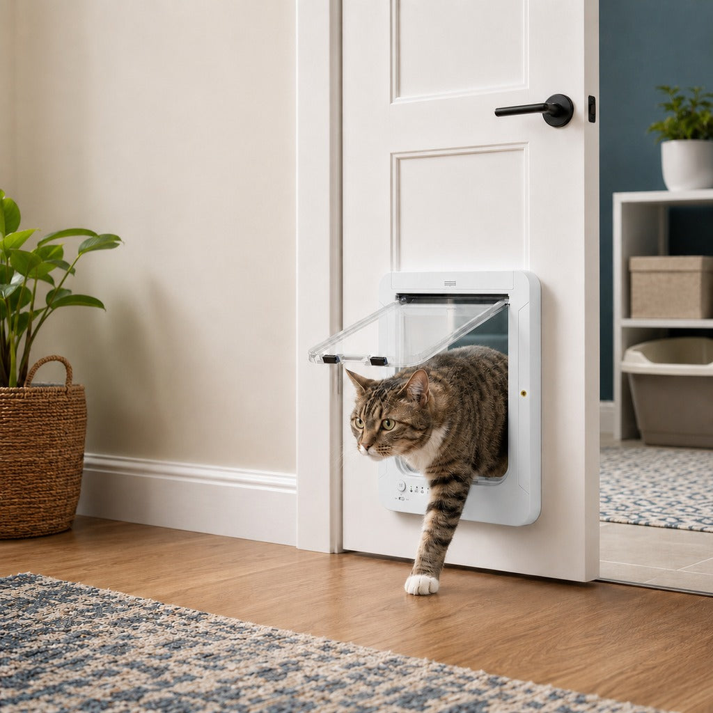 Smart RFID 4-Way Locking Cat Door (Fits Pets Under 11.3 kg)