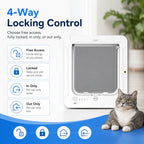Smart RFID 4-Way Locking Cat Door (Fits Pets Under 11.3 kg)