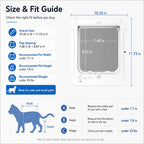 Smart RFID 4-Way Locking Cat Door (Fits Pets Under 11.3 kg)