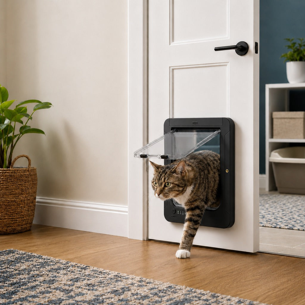 Smart RFID 4-Way Locking Cat Door (Fits Pets Under 11.3 kg)