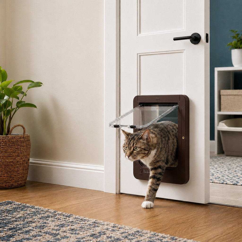 Smart RFID 4-Way Locking Cat Door (Fits Pets Under 11.3 kg)