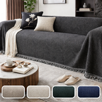 Sofa Cover Herringbone Stripe Non-Slip Microfibre Couch Protector