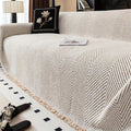 Sofa Cover Herringbone Stripe Non-Slip Microfibre Couch Protector