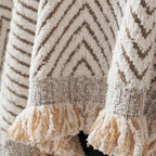 Sofa Cover Herringbone Stripe Non-Slip Microfibre Couch Protector