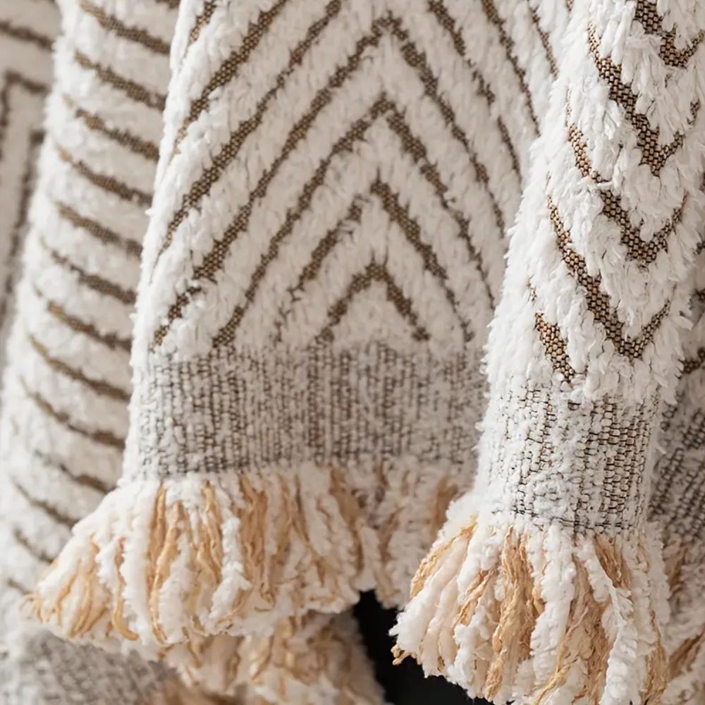 Sofa Cover Herringbone Stripe Non-Slip Microfibre Couch Protector