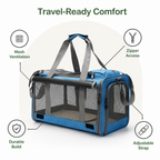 Soft-sided spacious travel carrier