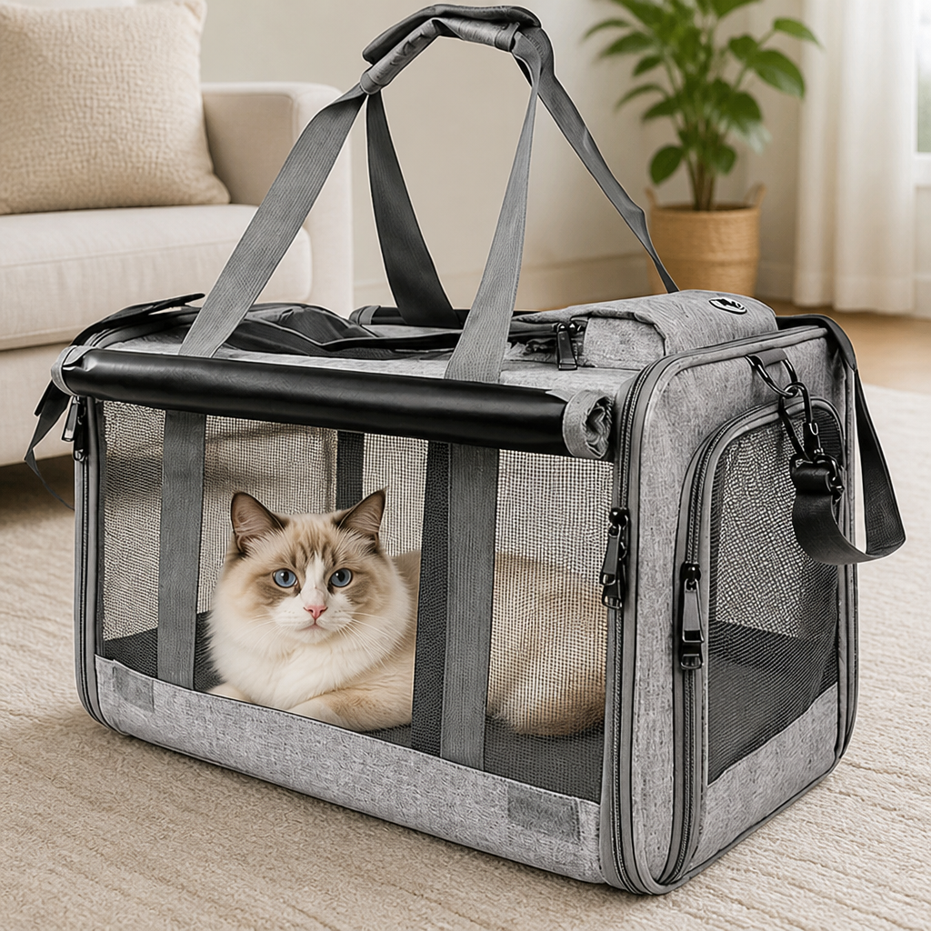 Soft-sided spacious travel carrier