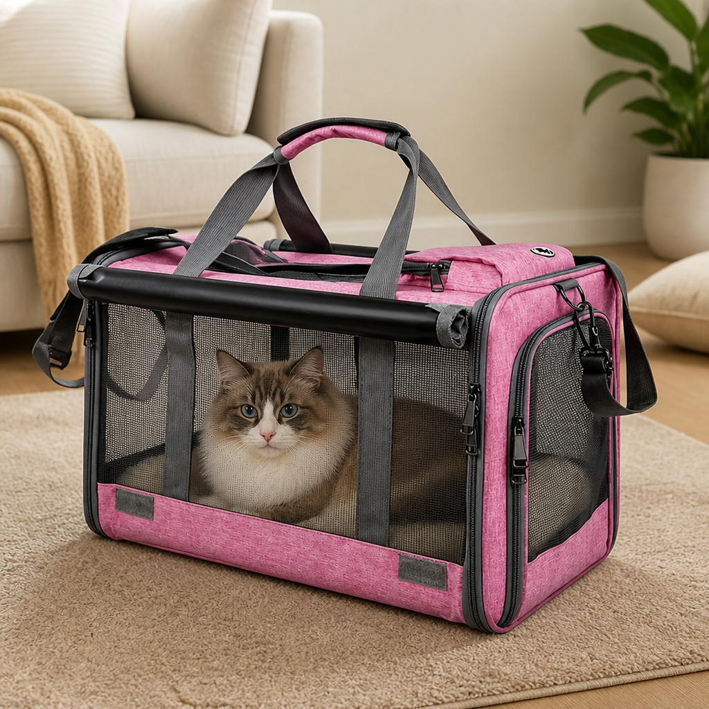 Soft-sided spacious travel carrier