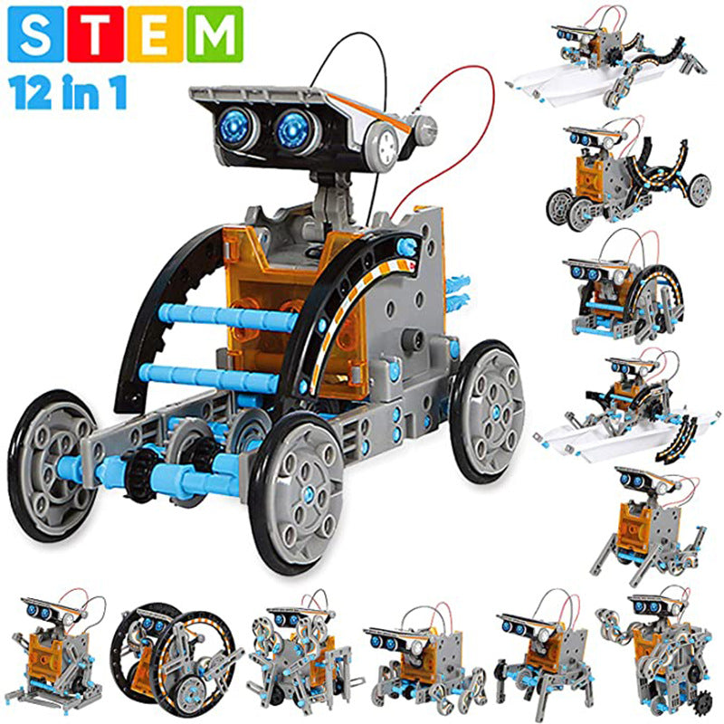 Solar Robot STEM Kit for Kids – 12-in-1 & 13-in-1 DIY Building Toy