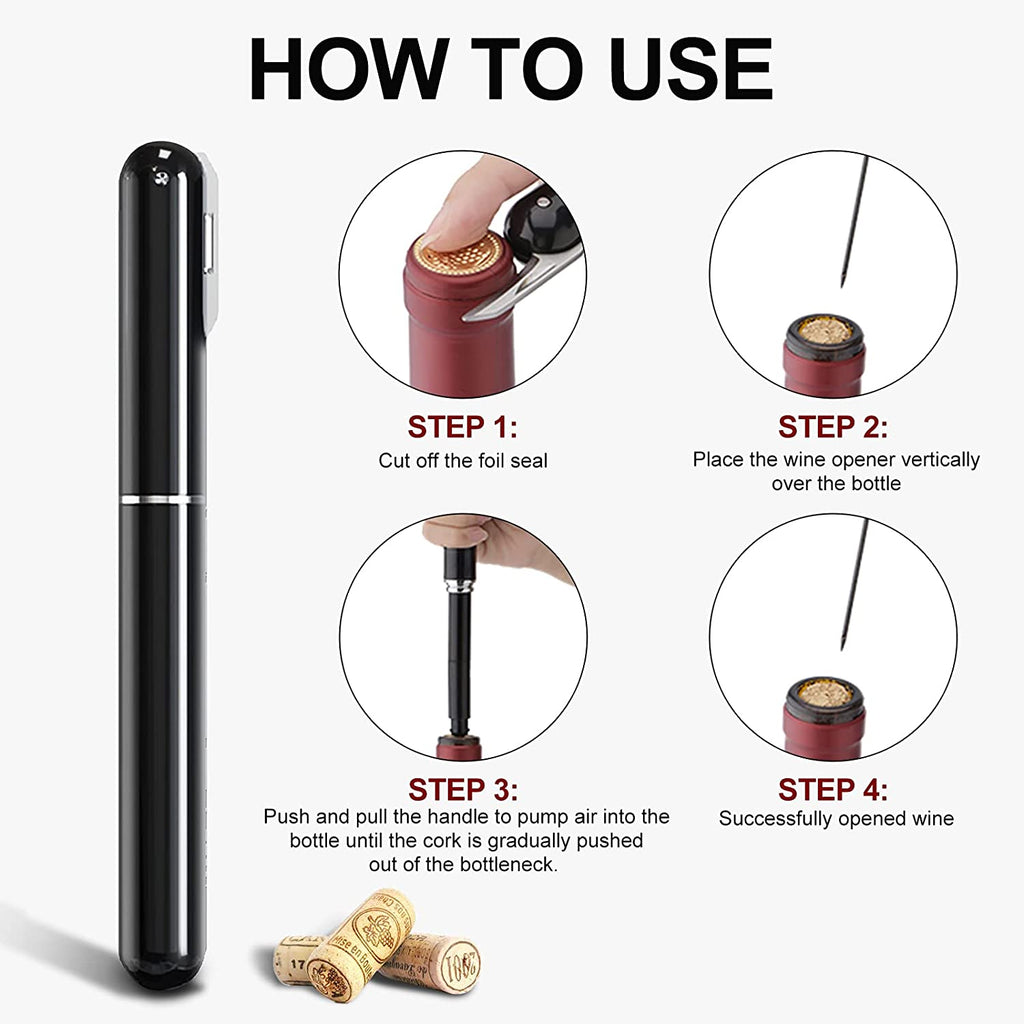 Stainless Steel Air Pump Wine Bottle Opener Bottle Pin Opener