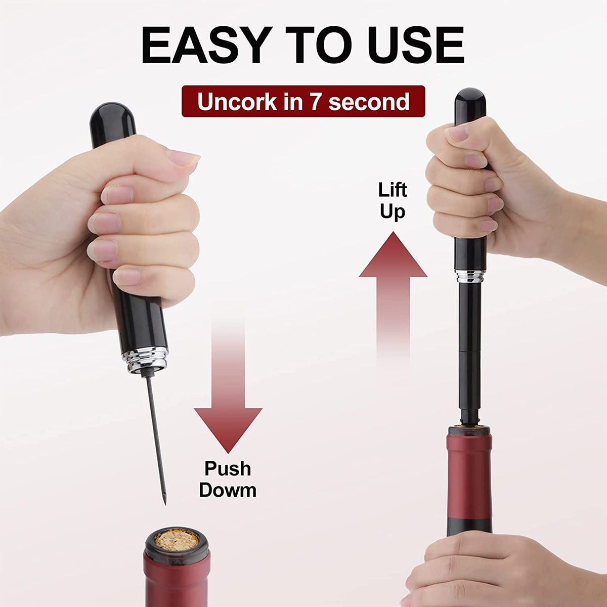 Stainless Steel Air Pump Wine Bottle Opener Bottle Pin Opener