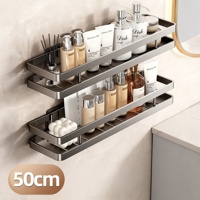 Stainless Steel Bathroom Shelf No-Drill
