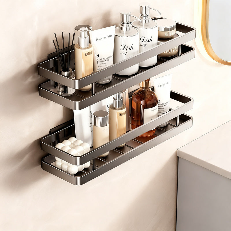 Stainless Steel Bathroom Shelf No-Drill