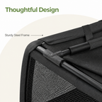 Steel Frame Foldable Travel Dog Crate (Removable Mat)