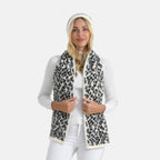 Styled By Women's Leopard Print Scarf & Hat Set – 2-Piece Winter Accessories