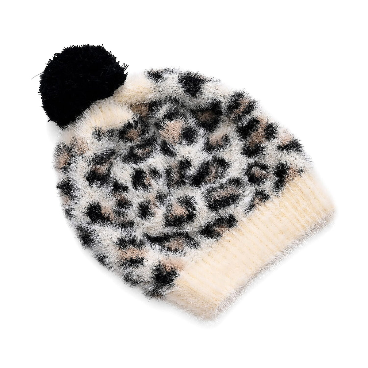 Styled By Women's Leopard Print Scarf & Hat Set – 2-Piece Winter Accessories