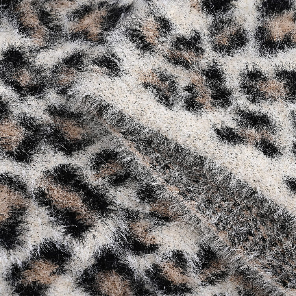 Styled By Women's Leopard Print Scarf & Hat Set – 2-Piece Winter Accessories