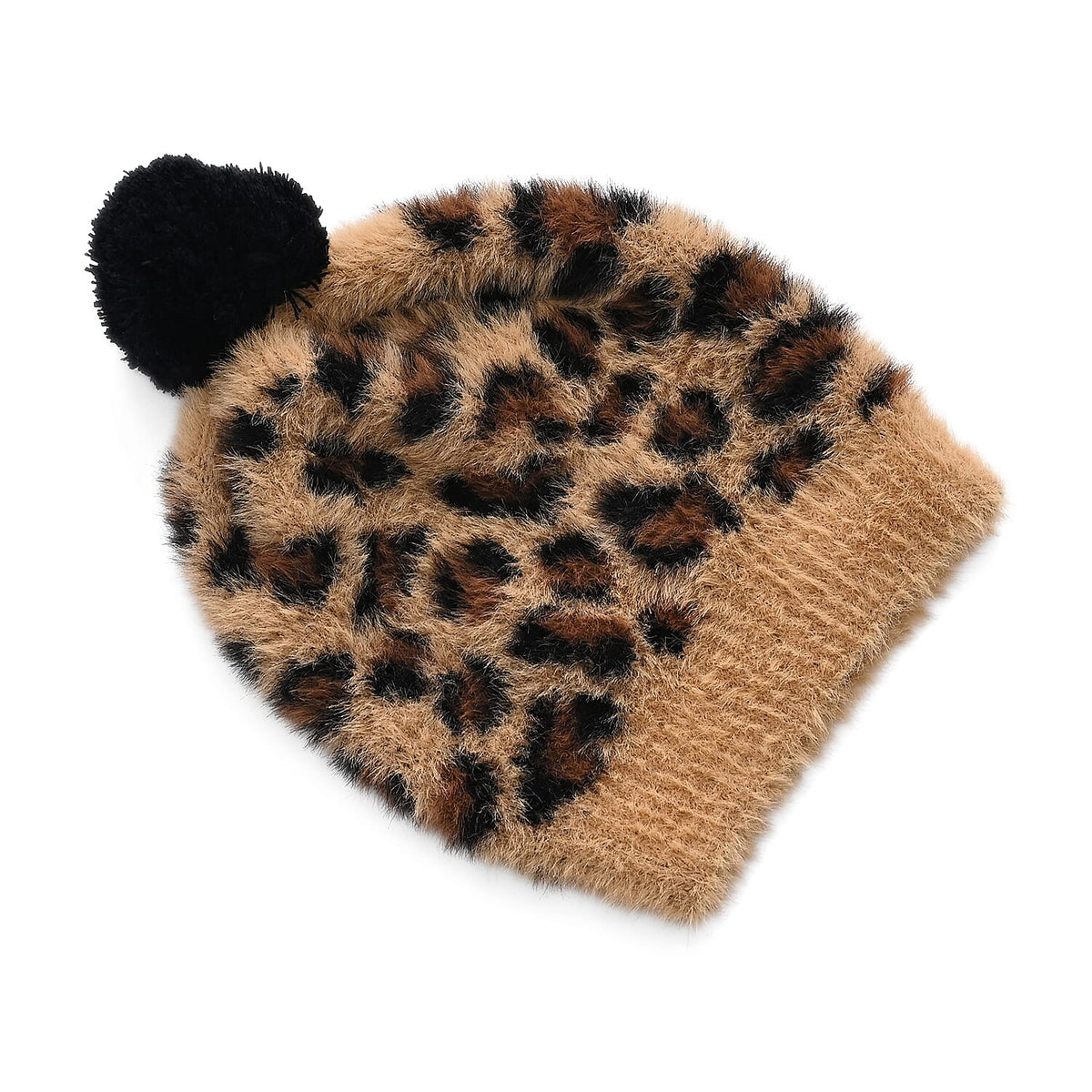 Styled By Women's Leopard Print Scarf & Hat Set – 2-Piece Winter Accessories