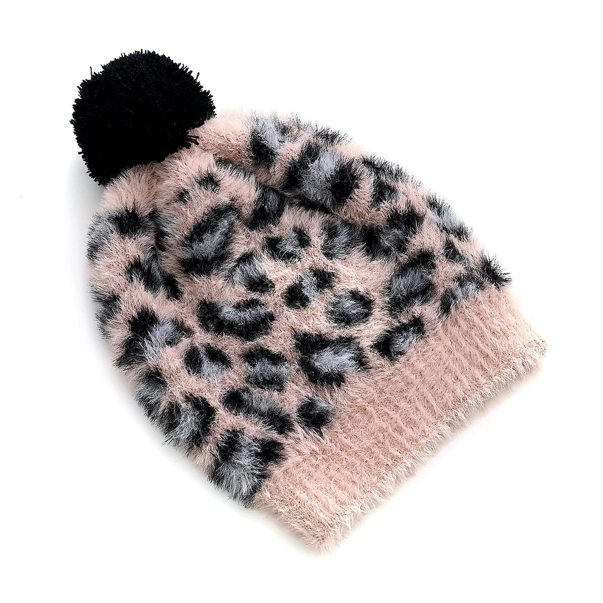 Styled By Women's Leopard Print Scarf & Hat Set – 2-Piece Winter Accessories