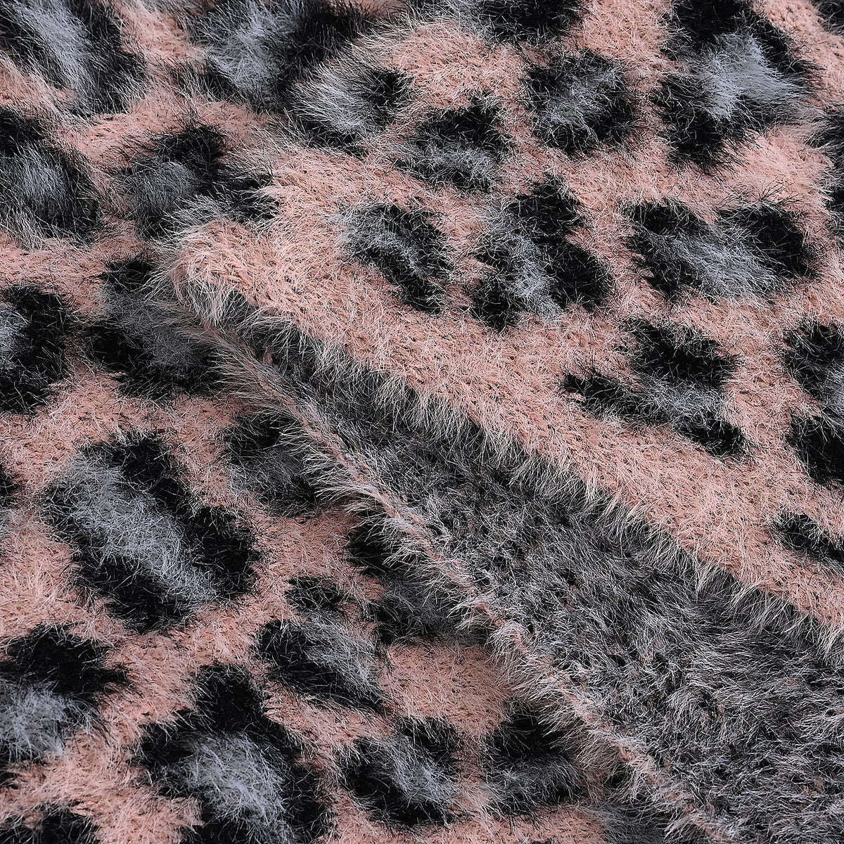 Styled By Women's Leopard Print Scarf & Hat Set – 2-Piece Winter Accessories