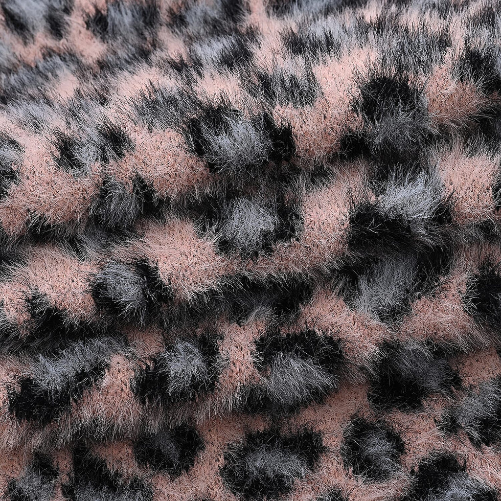 Styled By Women's Leopard Print Scarf & Hat Set – 2-Piece Winter Accessories