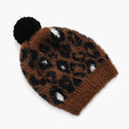Styled By Women's Leopard Print Scarf & Hat Set – 2-Piece Winter Accessories